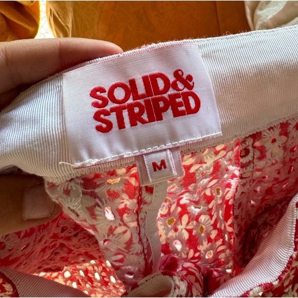 Solid & Striped red and white eyelet shorts - Picture 5 of 6